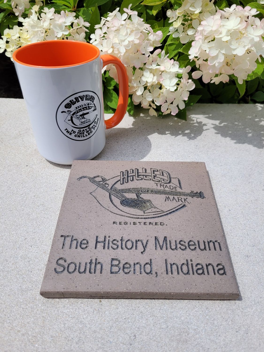 Tile -- Oliver Chilled Plow/History Museum, Color: Gray