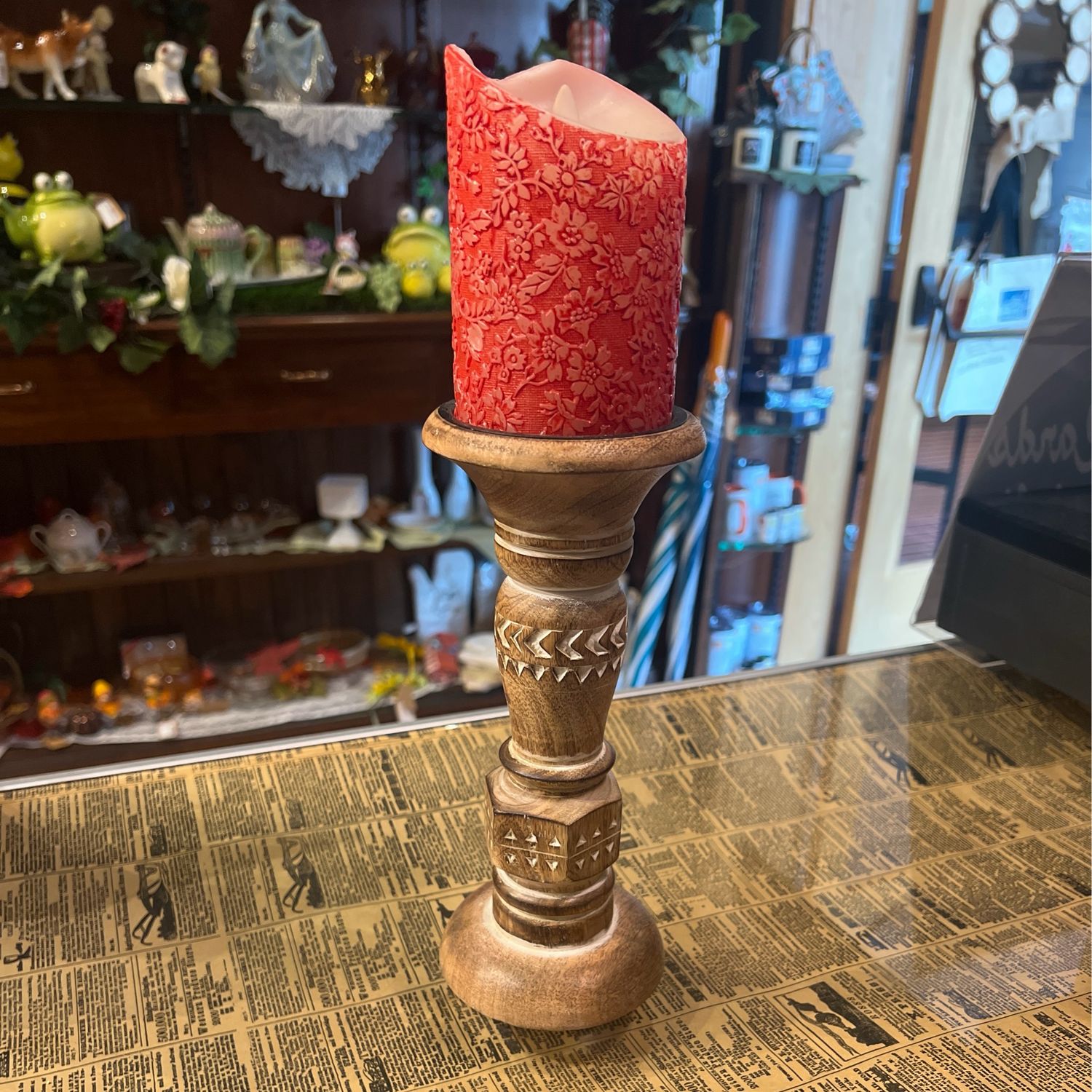 Candle Holder Tall Zig-Zag