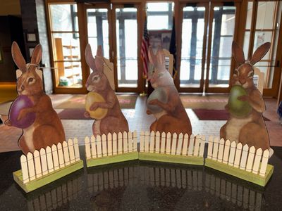 Bunnies Behind Fence - O. Mansion