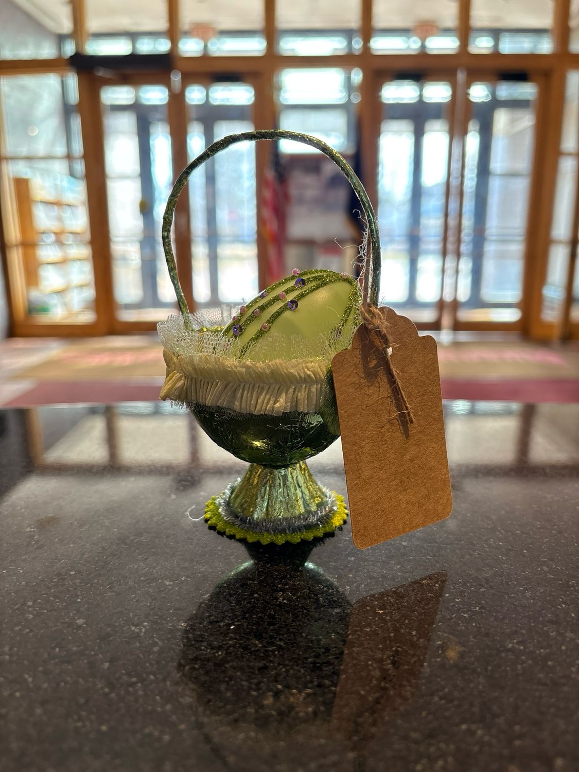 Small Egg in Basket - O. Mansion, Colour: Green