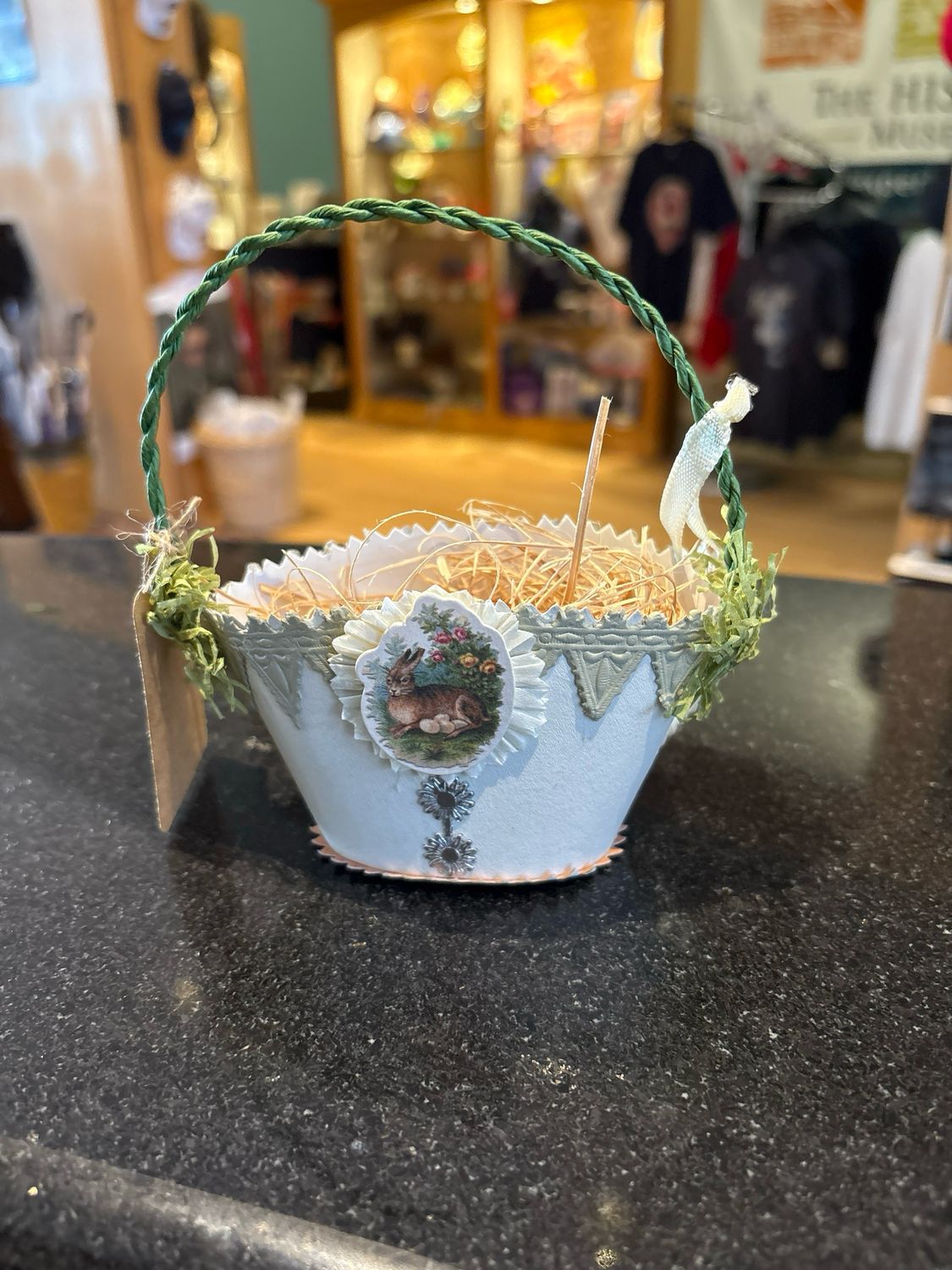 Easter Greeting Basket - O. Mansion, Color: White