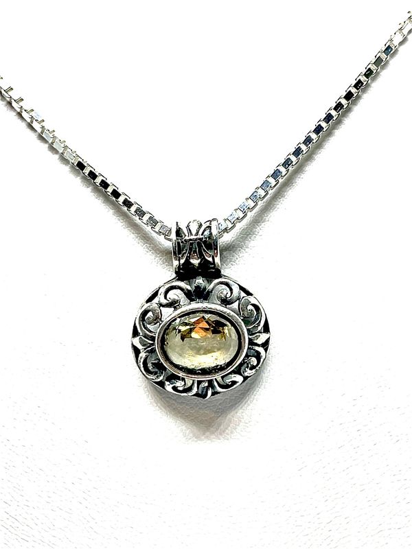 Celtic Filigree Citrine Pendant