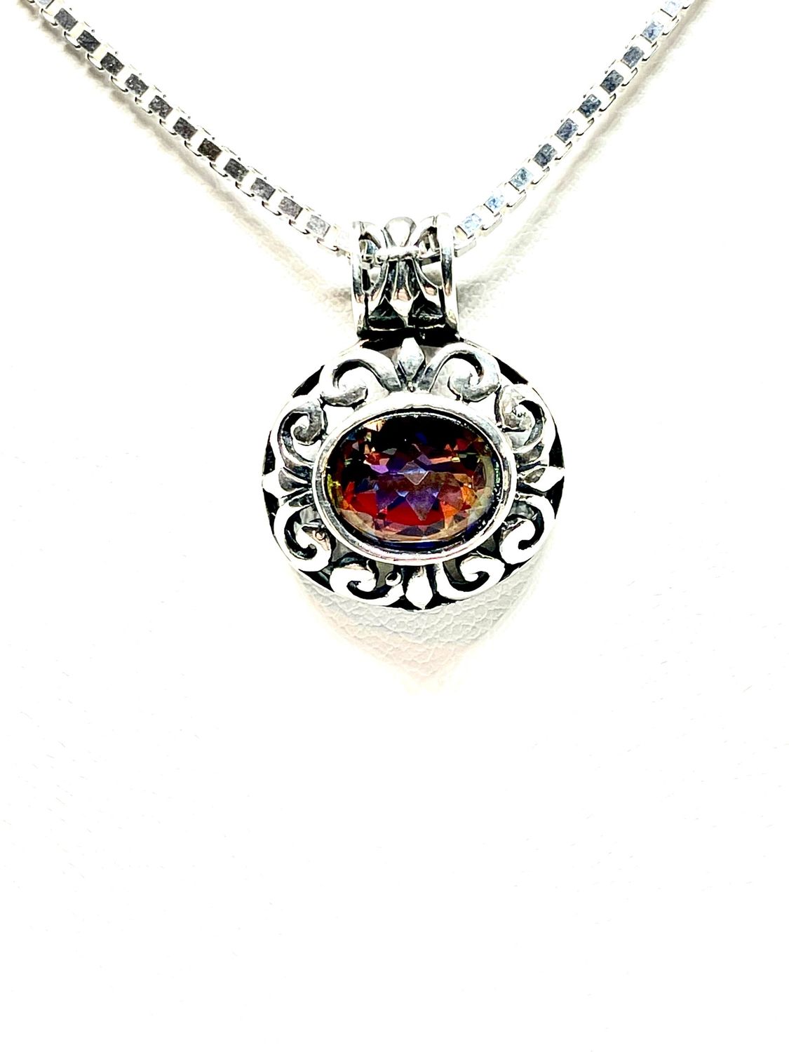 Celtic Filigree Azotic Cosmopolitan Mystic Topaz Pendant