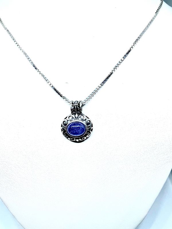 Celtic Filigree Tanzanite Pendant