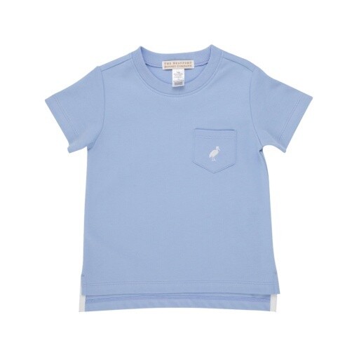 Carter Crewneck - Pocket, Size: 3T, Color: Beale Street Blue/Worth Avenue White, Material: Pima Cotton