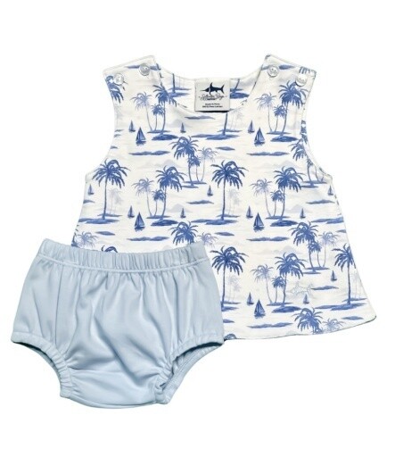 SANIBEL DIAPER SET, Size: 9m, Colour: ST. THOMAS TOILE
