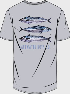 SPANISH MACKEREL SS BOYS GRAPHIC TEE GREY