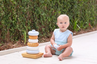 Thomas Sun Suit- Mint Stripe &amp; Light Blue