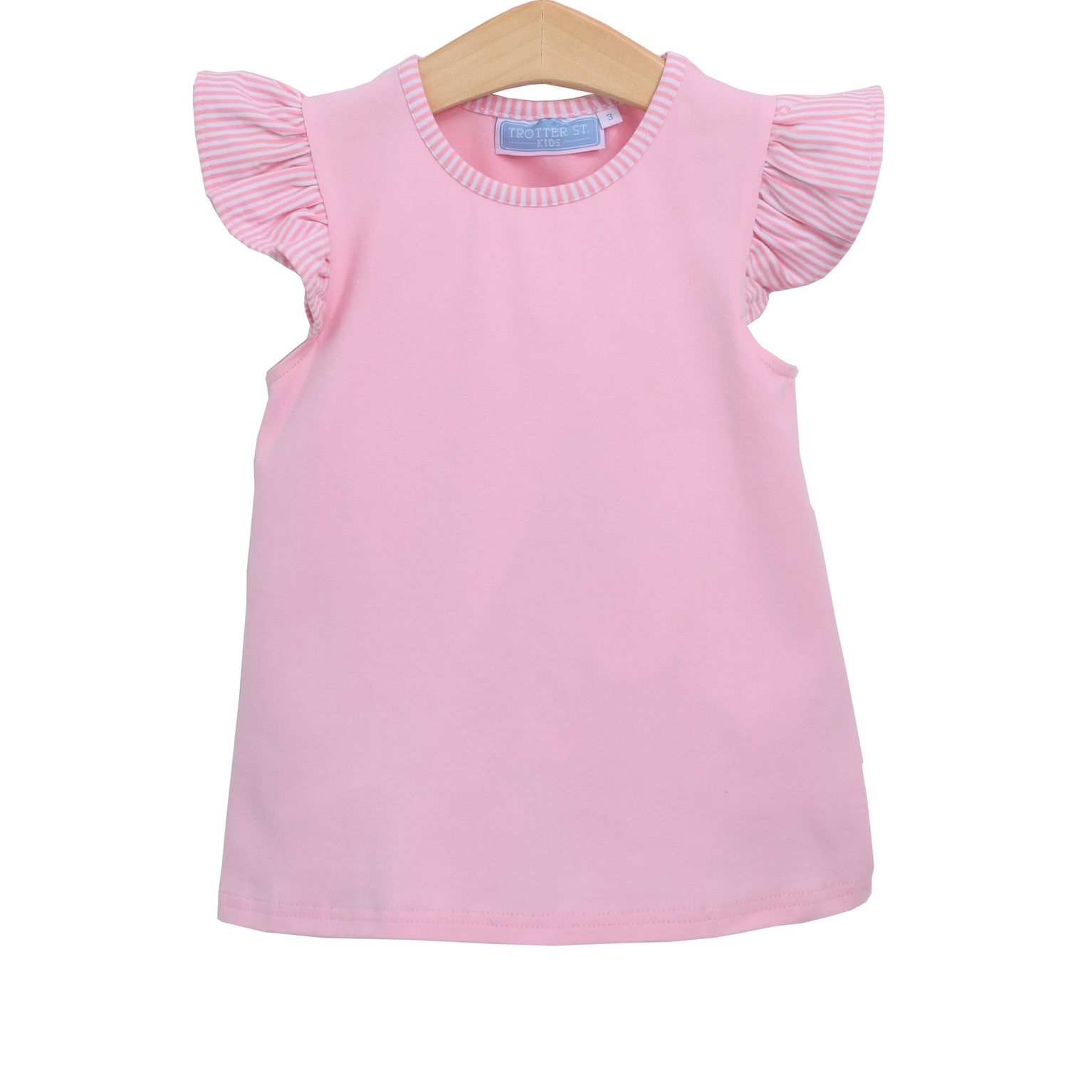 Vivian Flutter Top - Light Pink, Size: 6