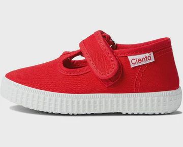 Velcro T-Strap - Red, Size: 9