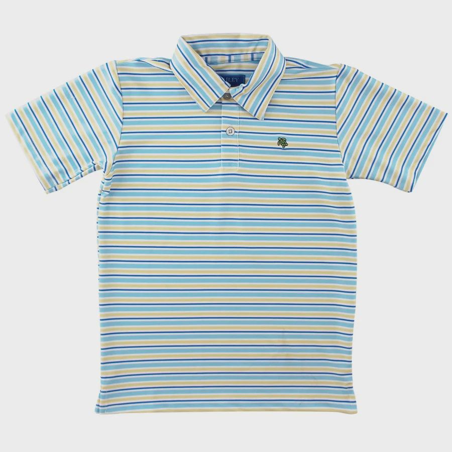 Henry Performance S/S Stripe Polo- Placid, Size: 6