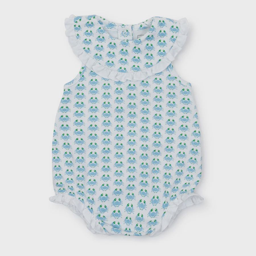 ADELE GIRLS&#39; PIMA COTTON BUBBLE - COOL CRABS, Size: NB