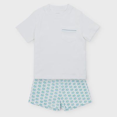 WALKER BOYS' PIMA COTTON SHORT SET - COOL CRABS
