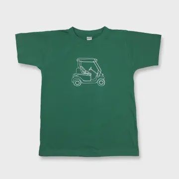 Golf Cart Short Sleeve Tee, Color: Kelly Green, Size: 6