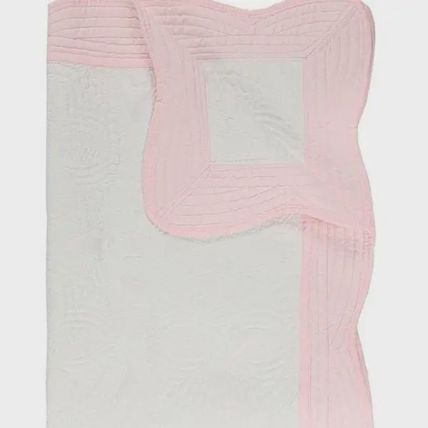 Baby Quilt | White &amp; Pink