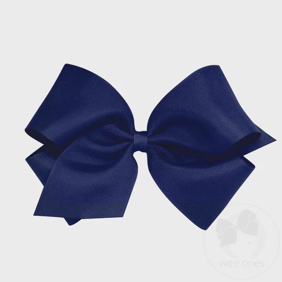 King Classic Grosgrain Hair Bow (Plain Wrap) - LNV