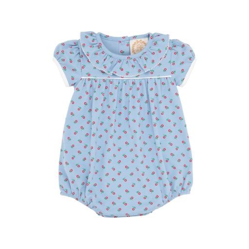 RamonaRuffleBubble-Pima, Size: 06M, Colour: Barrington Blue Midway Micro Floral/Palmetto Pearl