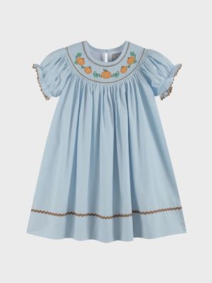 Blue Pumpkin Gingham Smocked Bishop Dress