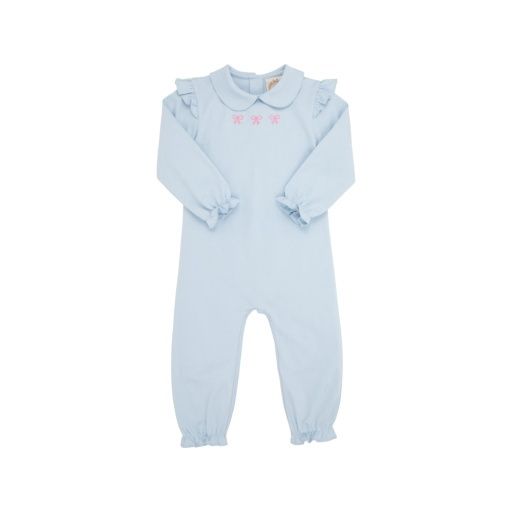 Biltmore Romper - Bows, Size: 36M, Colour: Buckhead Blue/Hamptons Hot Pink