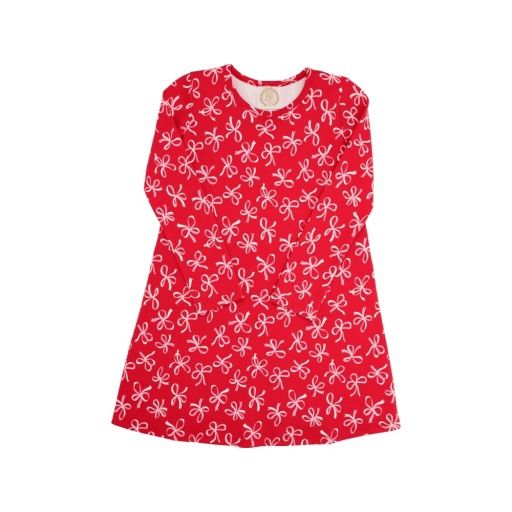 Long Sleeve Polly Play Dress, Size: 3T, Colour: Bustling Bows