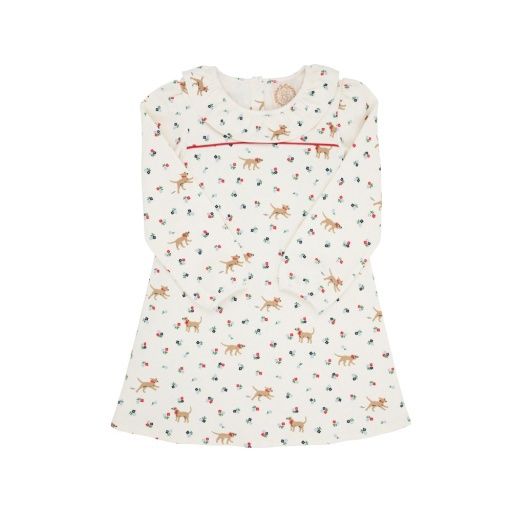 Ramona Ruffle Dress, Size: 2T, Colour: Mae Park Mini Floral/Richmond Red