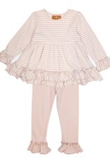 Mila Ruffle Pant Set Rose, Size: 3