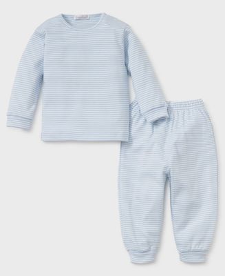 Simple Stripes Blue LS Tee &amp; Pant Set