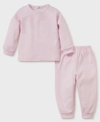 Simple Stripes Pink LS Tee &amp; Pant Set