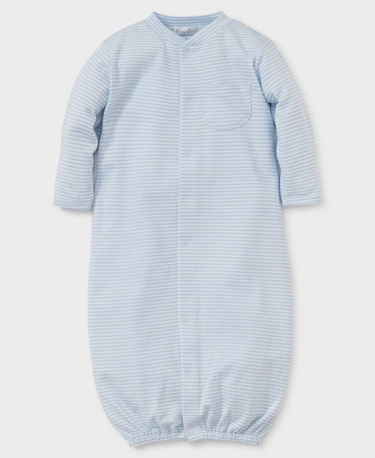 Simple Stripes Blue Convertible Gown - NB