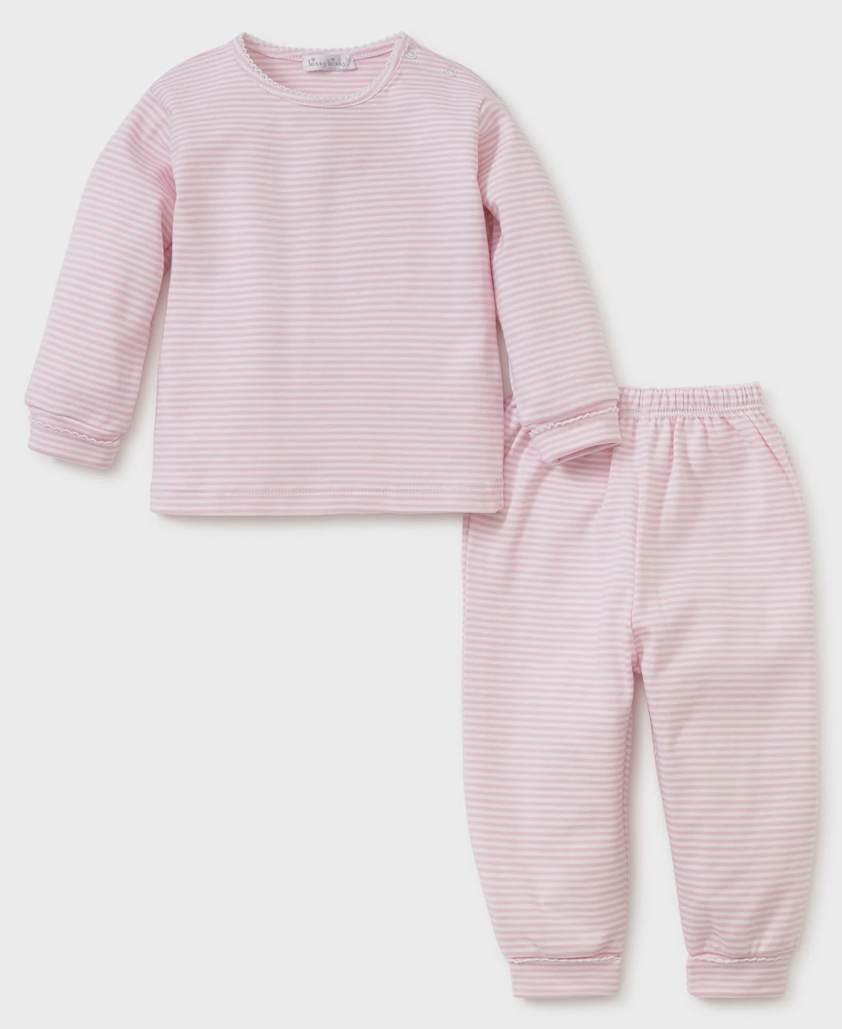 Simple Stripes Pink LS Tee &amp; Pant Set, Size: 0-3 months