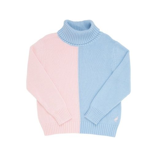 Townsend Turtleneck Sweater, Size: 4T, Colour: Palm Beach Pink/Beale Street Blue