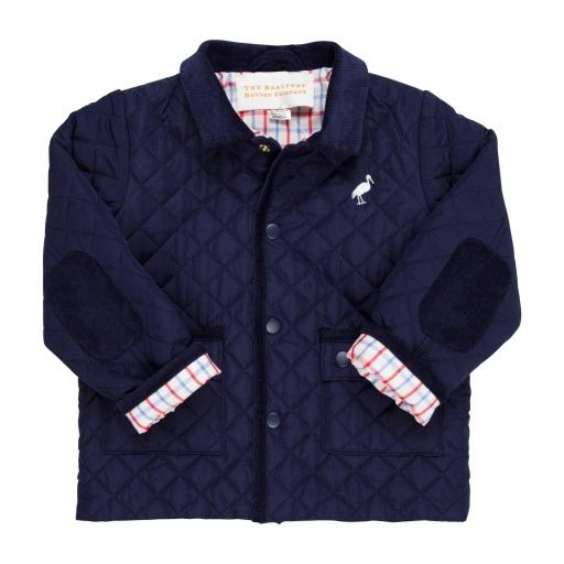 Caldwell Quilted Coat, Size: 2T, Colour: Nantucket Navy/Palmetto Pearl