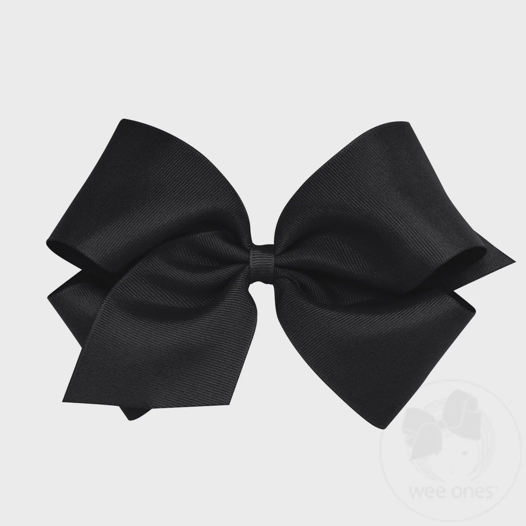 King Grosgrain Bow - Plain Wrap - BLK