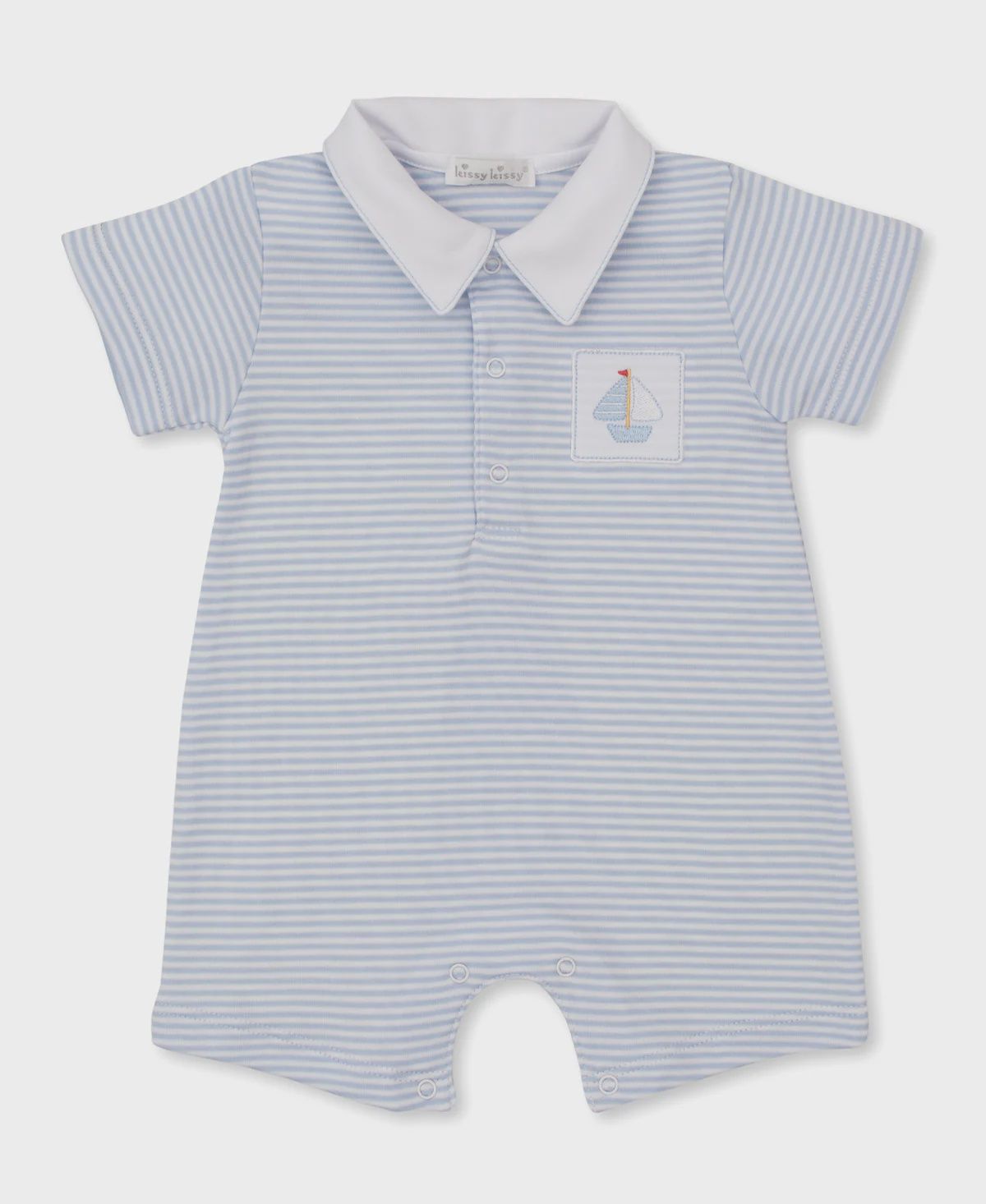 Regatta Blue Short Stripe Playsuit, Size: 0-3