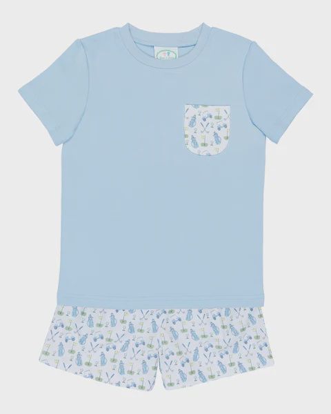 Golf T-shirt set - blue, Size: 12M