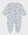 Heavenly Hydrangeas Blue Zip Footie, Size: NB