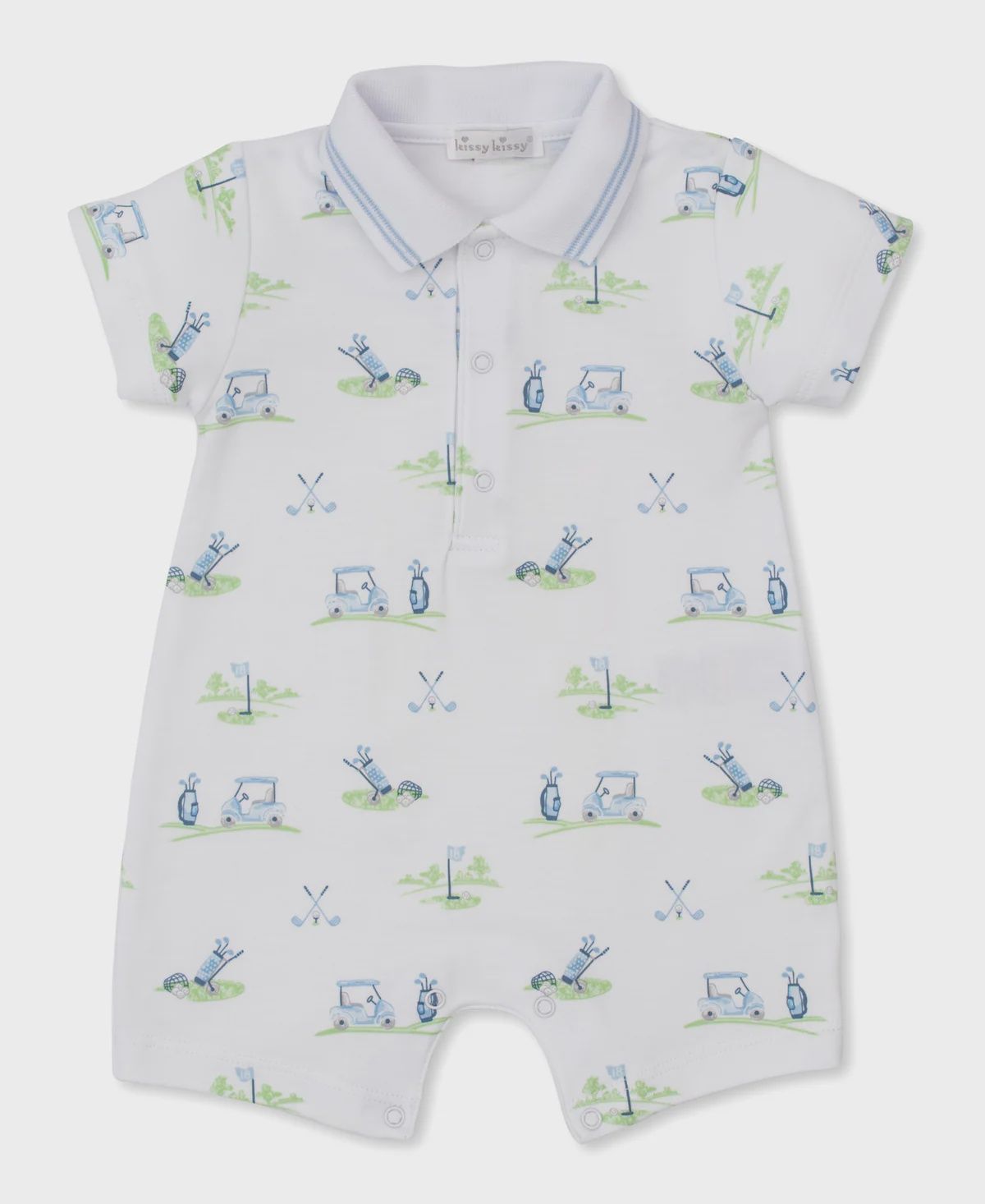 Fairway Foursome Blue Short Playsuit, Size: 0-3 months