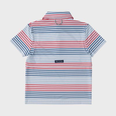 Boys Performance Polo - Americana Stripe