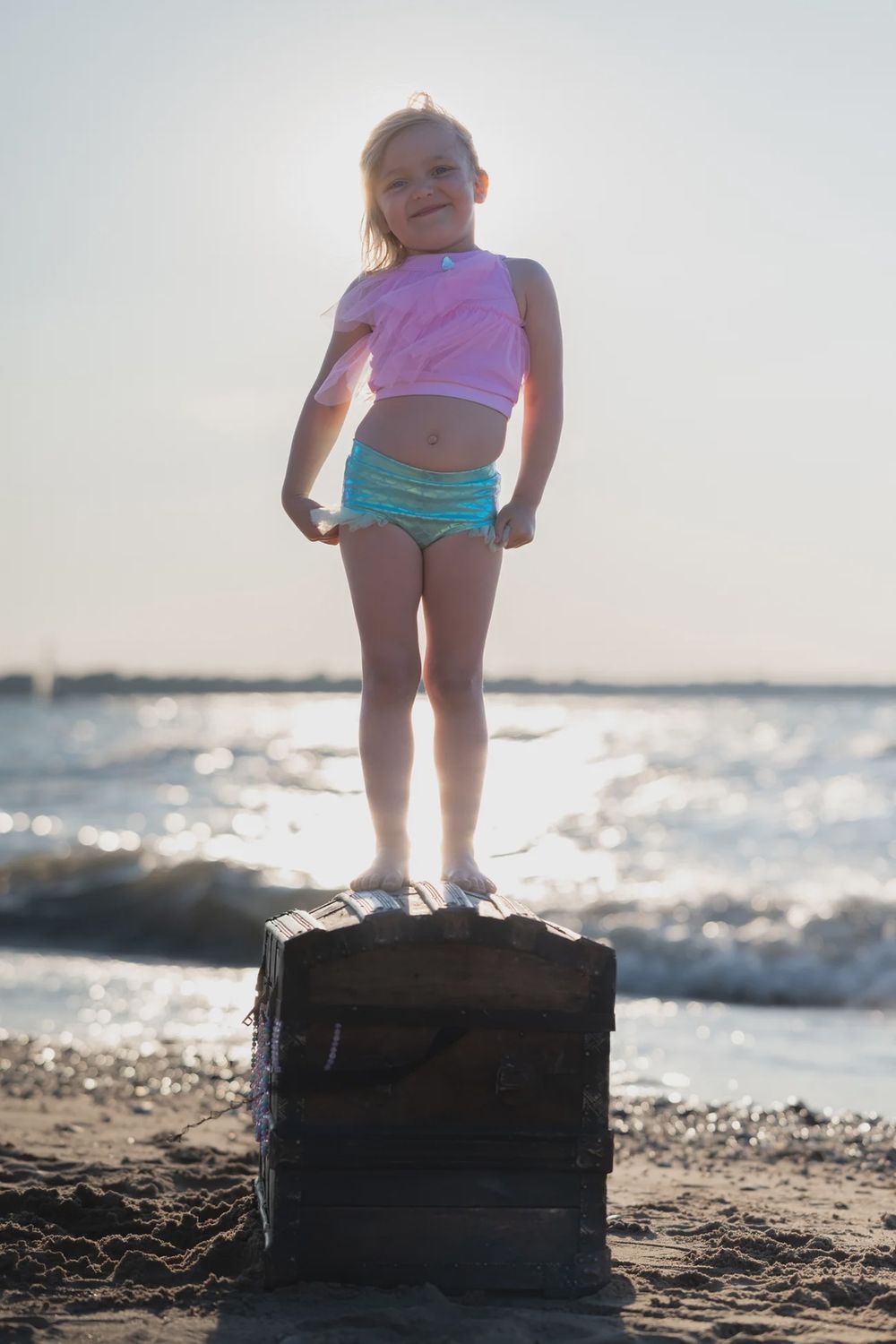 Mermaid Swimsuit - Pink, Size: 3-4