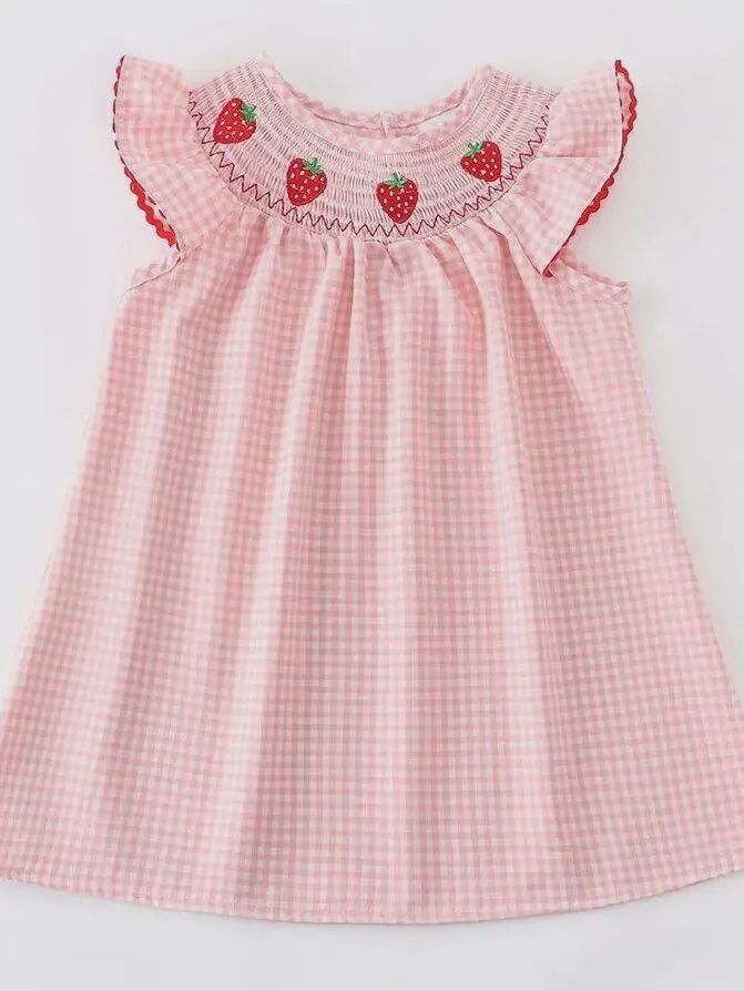 Strawberry Smocked Dress, Size: 2