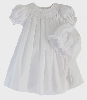 Daygown with Wave Smocking, Size: NB