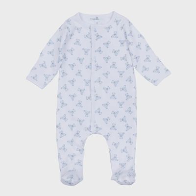 Baby's Teddy Footie - Light Blue