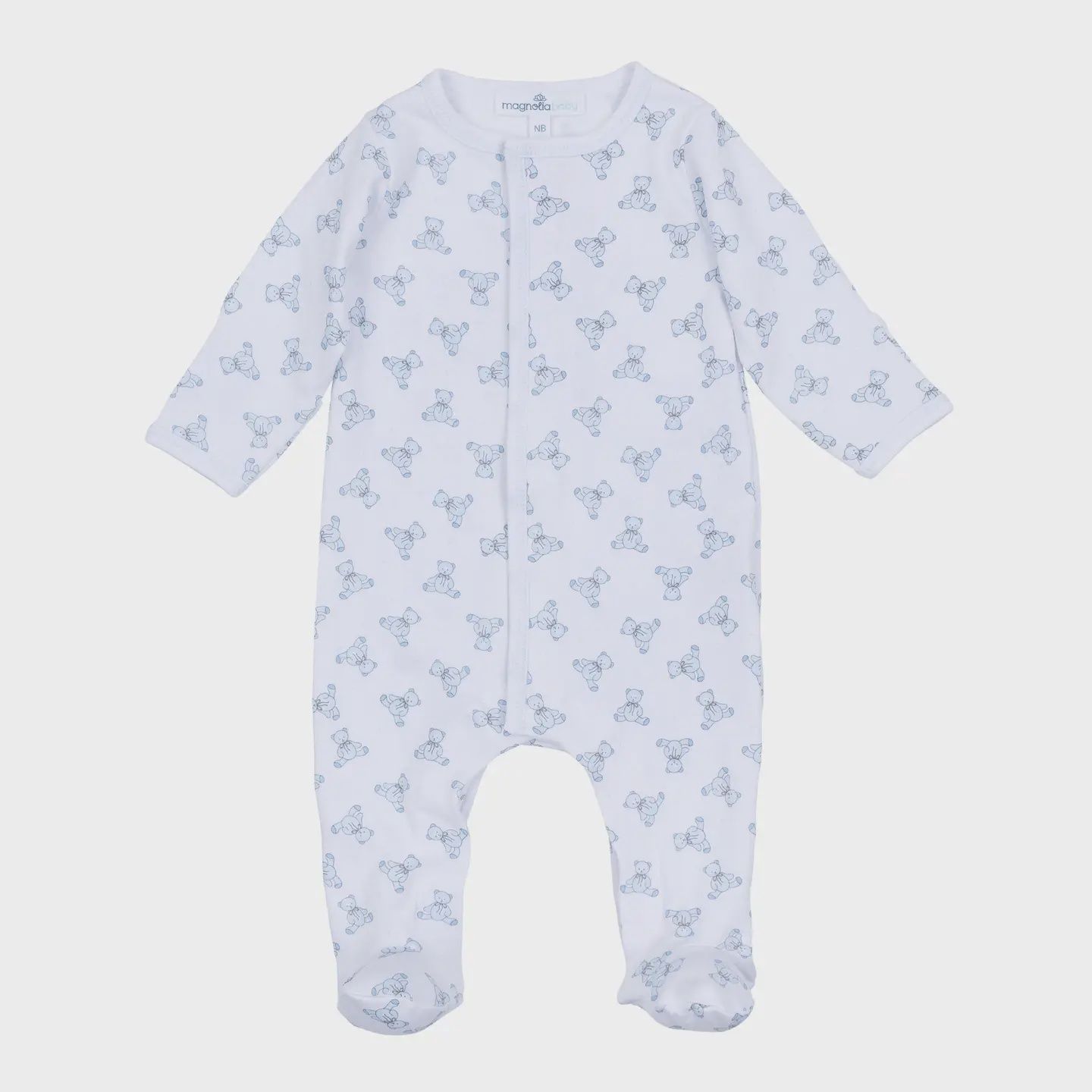 Baby&#39;s Teddy Footie - Light Blue, Size: NB