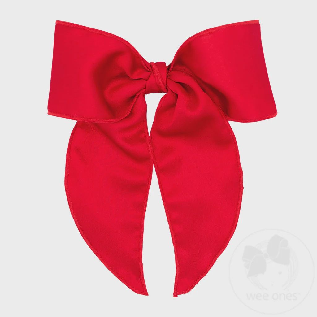 King Satin Bow Whimsy Tails - RED