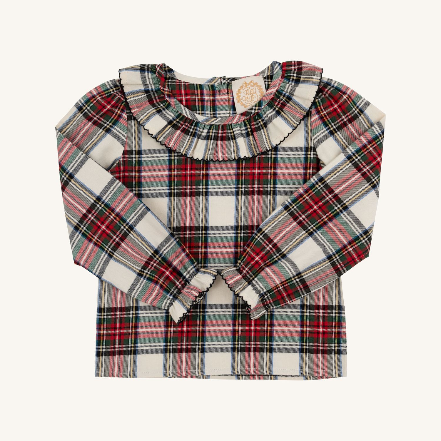 Ramona Ruffle Collar Shirt (Long Sleeve Flannel), Size: 2T