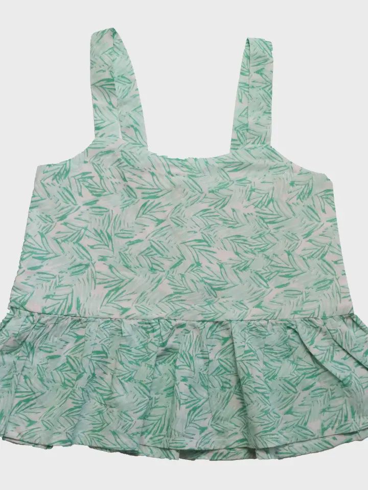 Peplum Top in Palm, Size: 12-18