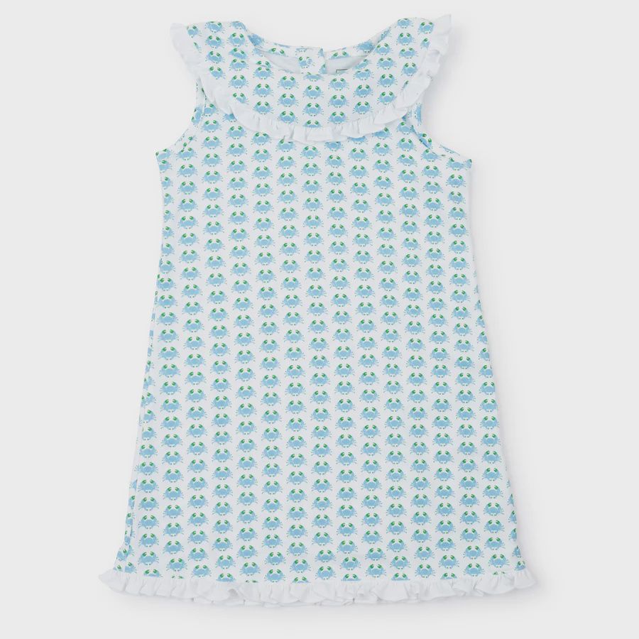 MARIS GIRLS' PIMA COTTON DRESS - COOL CRABS, Size: 4