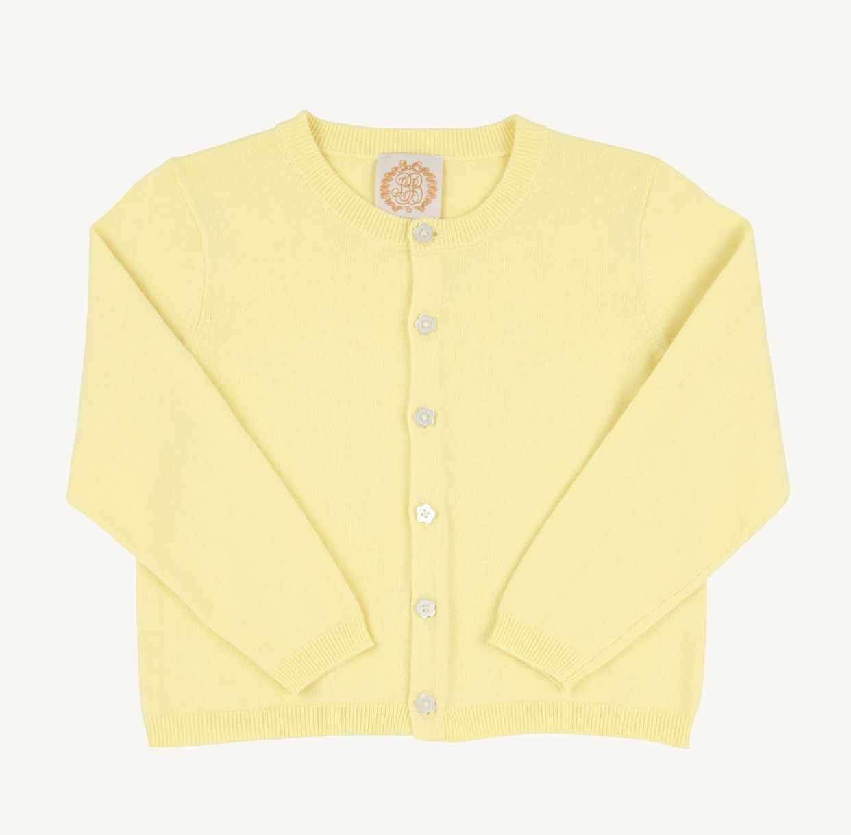 Cambridge Cardigan with Flower Buttons - Lake Worth Yellow, Size: 18-24M