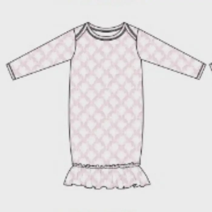 Rose Trellis Baby Girl Gown, Size: NB
