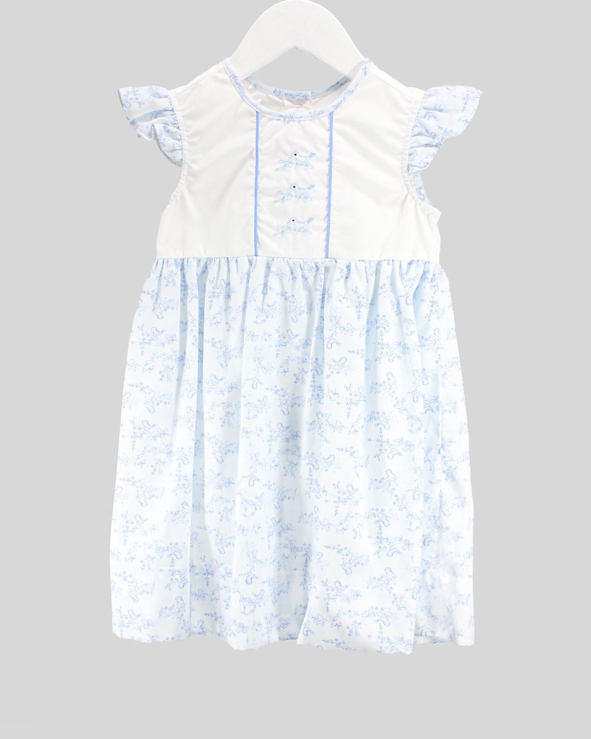 Blue Toile Primrose Dress, Size: 2T